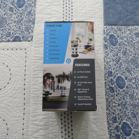 Bell & Howell Spinpower with Surge Protection, Power Station, new - open box - Picture 2 of 8